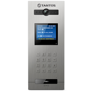 IP Вызывная панель Tantos EasyBuild (Врезная, Passive PoE/DC 12 В, 2Мп, 128°, EM-Marine/PIN, Реле, Тампер, IP64)