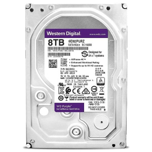 Жесткий диск HDD 8Тб (8000 Гб) WD Purple 64/256 Мб SATA III (для систем видеонаблюдения)