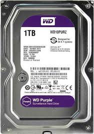 Жесткий диск HDD 1Тб (1000 Гб) WD Purple 64 Мб SATA III (для систем видеонаблюдения)