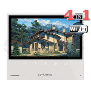 Монитор видеодомофона Tantos Selina HD M Tuya (белый, 7",  сенс. кнопки, WiFi, SD, MP3, Tuya Smart)