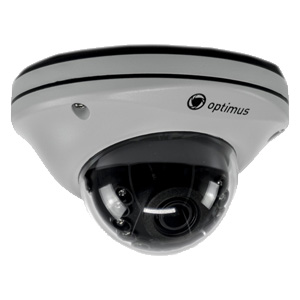 Антивандальная IP камера видеонаблюдения Optimus IP-S072.1(2.8)MP (2Мп, PoE, IMX307, встр. микро)