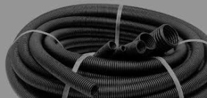 Труба ПНД гофрир. 25/18 мм с зондом (черная)