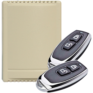 Комплект радиоуправления Tantos TSt-100HS (Бежевый, Приемник+2 Пульта, 433.92 мГц, 2 Реле, 4 Режима работы, до 120 пультов, до 50 м)