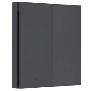 Умный выключатель (2 клавиши) Aqara Smart Wall Switch WS-EUK02 (Серый, ZigBee, Aqara Home, Без нейтрали)
