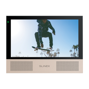 Монитор видеодомофона SLINEX Sonik 7 (черный+розовый, 7", сенс. экран, AHD/CVBS, SD, MP3, фоторамка)^
