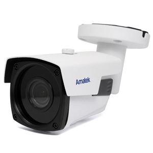Уличная IP камера видеонаблюдения Amatek AC-IS506VE (2.8-12, 5Мп, IMX335 Starvis, PoE, WDR, Аудиовход, Питание микрофона, Видеоаналитика, ИК 60м, IP67