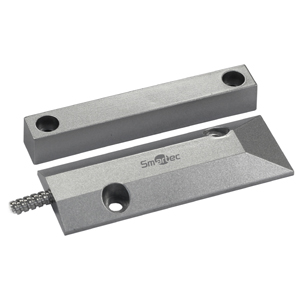 Извещатель магнитоконтактный Smartec DM140NC-SL (серебро, металл, накладной, армир. кабельный отвод)