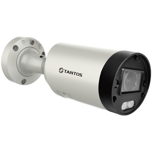 Уличная IP камера видеонаблюдения Tantos TSi-Pn453VZ (2.8-12 мото, 4Мп, PoE, SD, Микрофон, Аудио 1/1, Видеоаналитика, ИК 70м/LED 10м, H265+, IP67)