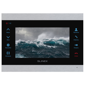 Монитор видеодомофона SLINEX SL-07MHD (серебро+черный, 7" IPS, сенсорные кнопки, SD, MP3, детек. дв)