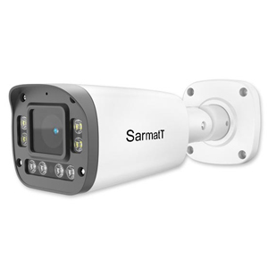 Уличная IP камера видеонаблюдения SarmatT SR-IN40M2812IRXSDM (2.7-13.5, 4Мп, PoE, SD, Микрофон и динамик, Xmeye, ИК 50м, IP67, Металл) 