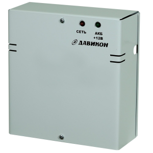 Блок бесперебойного питания ДАВИКОН ИВЭПР-1220 (Вход ~150-242 В, Выход 11.5-14 В, 2 А, Регулировка, Под АКБ 7 А/ч)