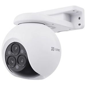 Беспроводная поворотная WiFi камера видеонаблюдения EZVIZ CS-H80f (2.8+6+12, 360°, 4+4+4Мп, SD, Двустороннее аудио, Цвет в темноте, ИИ, СЗУ, IP67)