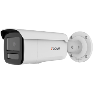 Уличная IP камера видеонаблюдения iFlow F-IC-2242C (2.8, 122°, 4Мп, PoE, SD, Цвет в темноте, WDR 120 дБ, ИИ, IP67, Металл, Аналог DS-2CD2T43G2-4LI)