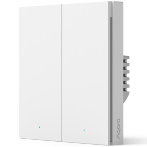 Умный выключатель (2 клавиши) Aqara Smart Wall Switch WS-EUK04 (серый, ZigBee, Aqara Home, с нейтралью)^