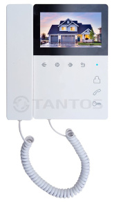Монитор видеодомофона Tantos Elly (с трубкой, белый, 4.3", сенсорные кнопки)^