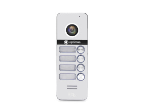 АКЦИЯ Вызывная панель Optimus DSH-1080/4 (белый,4 абонента,счит. Mifare (200 карт),AHD/CVBS,160°,IP65)* Бывшая розница 9 101р.