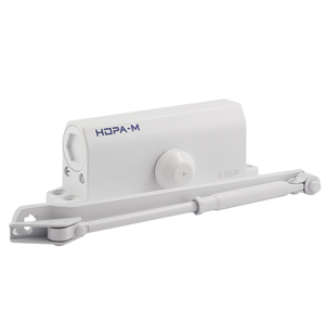 Доводчик дверной НОРА-М ISP 450 (120-170 кг, белый) морозостойкий