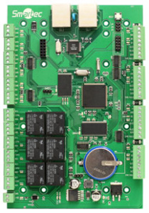 Контроллер Smartec ST-NC441R2 (Сетевой, До 4 входов/2 турникетов, До 100000 Пользователей, До 100000 Событий, Wiegand-26/34/26-64, ПО "Таймекс")