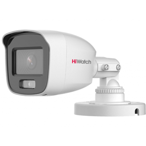 Уличная камера видеонаблюдения HiWatch DS-T500L (2.8, 137°, 5(4)Мп, Микрофон, Цвет в темноте, AoC, BLC, LED 20м, ColorVu, металл, IP66)