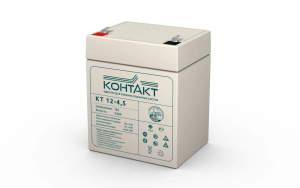 Аккумулятор КОНТАКТ КТ 12-4.5 (4,5А/ч, 12В, повыш. емкость и срок службы более 5 лет, замена 1245)