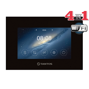Монитор видеодомофона Tantos Marilyn HD Wi-Fi IPS (черный, 7", сенс. экран, SD, запись видео по дв.)