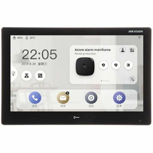 Монитор IP видеодомофона Hikvision DS-KH9510-WTE1(B) (Черный, 10", Сенсорный экран, WiFi, PoE, SD, Управление охранной панелью AX PRO)