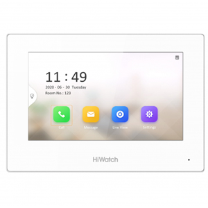 Монитор IP видеодомофона HiWatch VDP-H3211W (7", сенсор. экран, 1024x600, PoE, WiFi, SD, RS485)