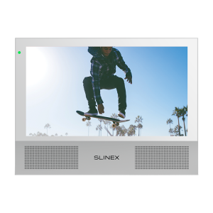 Монитор видеодомофона SLINEX Sonik 7 (белый+серебро, 7", сенс. экран, AHD/CVBS, SD, MP3, фоторамка)^