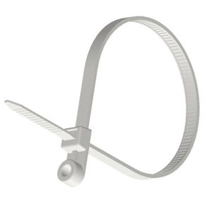 Хомут-стяжка под винт Amatek AK-NCTS-W4.0*150 (Белый, Нейлон, 150x4.0 мм, Упаковка 100 шт.)