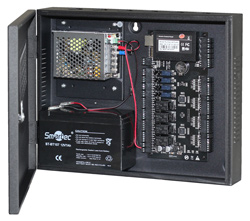 Контроллер Smartec ST-NC120B (сетевой, до 30000 пользователей, Wiegand-26/34, ПО "Таймекс")
