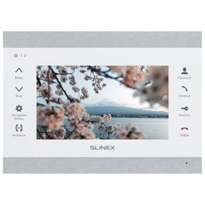 Монитор видеодомофона SLINEX SL-07MHD (серебро+белый, 7" IPS, сенсорные кнопки, SD, MP3, детек. дв.)