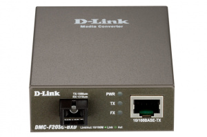 Медиаконвертер D-Link DMC-F20SC-BXU WDM (конвертация "витая пара-оптический кабель", до 100 Мб/с)