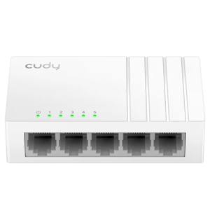 Коммутатор CUDY FS105D (L2, 5 Портов, 10/100 Мбит/с, Пластик, БП в комплекте)