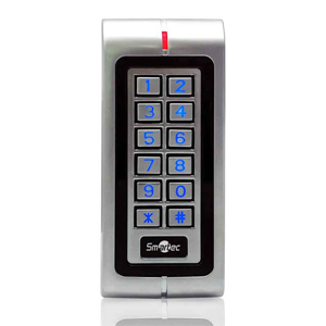 Кодонаборная панель автономная Smartec ST-SC040K (PIN 4-6 знаков, 200 пользователей, подсветка, реле НО/НЗ, IP68, металл)