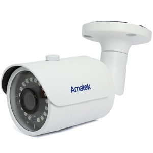Уличная IP камера видеонаблюдения Amatek AC-IS402AX (2.8, 4Мп, PoE, Аудиовход, Питание микрофона, H265+, Видеоаналитика, ИК 20м, IP66, Xmeye)