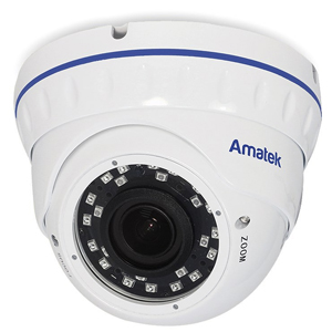 Антивандальная камера видеонаблюдения Amatek AC-HDV203V (2.8-12, 27-94°, 2Мп, DWDR, 3DNR, BLC, ИК 30м, IP66)*