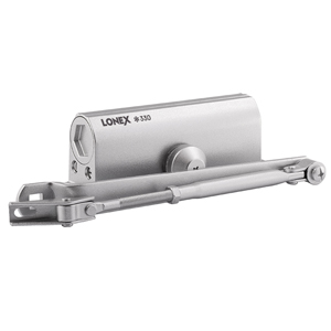 Доводчик дверной LONEX 330 (50-120 кг, Серебро, Морозостойкий, Аналог ISP 430)