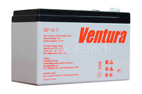 Аккумулятор Ventura GP 7-12 (7 А/ч 12В) толстая клемма под ббп, под сигн. с натяжкой