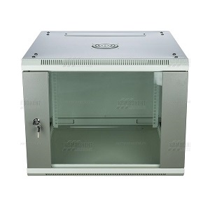Настенный телекоммуникационный шкаф ШТН-9U (19", 600x465x600, Серый, Дверь - металл+стекло)^