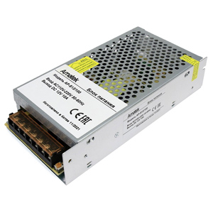 Блок питания Amatek AP-S12/100 (12 В, 10 А, защита от короткого замыкания, от перегрузки, металл)