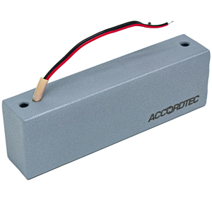 Электромагнитный замок Accordtec ML-300K с уголком (Серебро, 300 кг, НО, IP67)