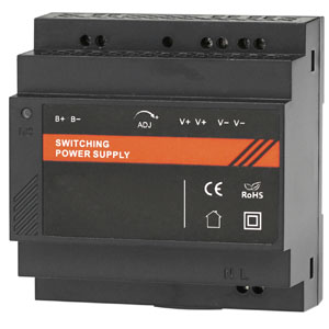 Блок питания на DIN-рейку Smartec ST-PS105BDL-BK (Uвх. ~190-240 В, 5А, 12В, Защита от кз, глуб. разряда, переполюсовки, нагрузки)
