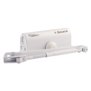 Доводчик дверной НОРА-М ISP 430F (50-110 кг, белый, функция фиксации двери) морозостойкий