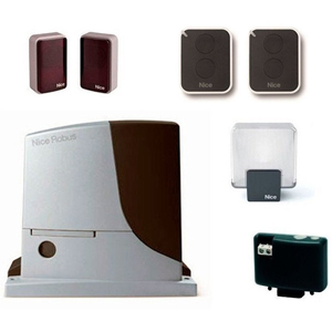 Комплект автоматики для откатных ворот Nice RB600BDKCE (До 600 кг, 35 циклов/час, 2 пульта, Фотоэлементы, Лампа)*