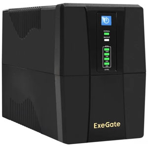 Источник бесперебойного питания Exegate SPECIALPRO UNB-600.LED.AVR.2SH.RJ.USB