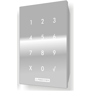 Клавиатура Проксима ТК-510W (Для Росгвардии) (Белый, Сенсорные кнопки, Стеклянная панель, СИД, RS-48
