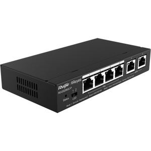 Коммутатор Ruijie Reyee RG-ES206GC-P (6 портов: 4 PoE+ 1 Гб/с, 2 Ethernet 1 Гб/с, Ruijie Cloud)^
