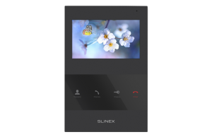 Монитор видеодомофона SLINEX SQ-04 (черный, 4.3", 480×272, сенсорные кнопки)^
