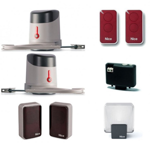 Комплект рычажной автоматики для распашных ворот Nice HKHSBDKCE HiSpeed (пульт, фотоэл-ты, лампа)