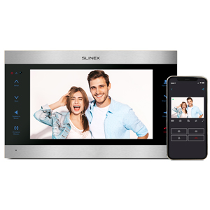 Монитор видеодомофона SLINEX SL-10IPTHD (серебро+черный, 10", сенс. экран+кнопки, SD, MP3, WiFi)